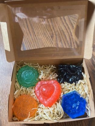 Gift box with various soaps 